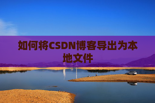 如何将CSDN博客导出为本地文件